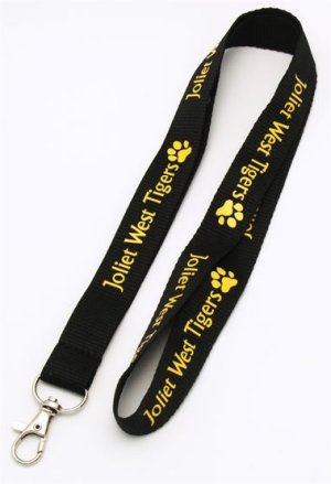 Example of a Flat Polyester Lanyard with Clip Attachment. The Lanyard can be customized and 
          there are several attachments to chose from. Call 706-374-0710 for assistance and a Free Quote.