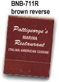 Customized Reverse Brown on Beige Match Books