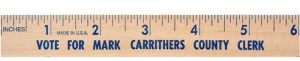 Custom Imprinted Small 6-inch Natural Finish Flat Wood Ruler