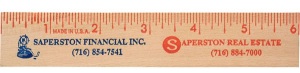 Wholesale Large 6-inch Wood Ruler with Natural Finish Flat