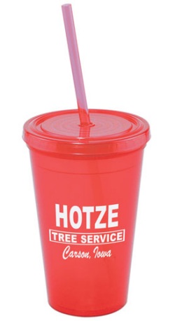 USA-Made Acrylic Tumbler in Red