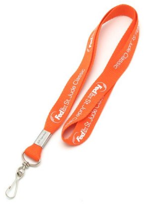 Customized Flat Polyester Lanyard with Standard J Hook