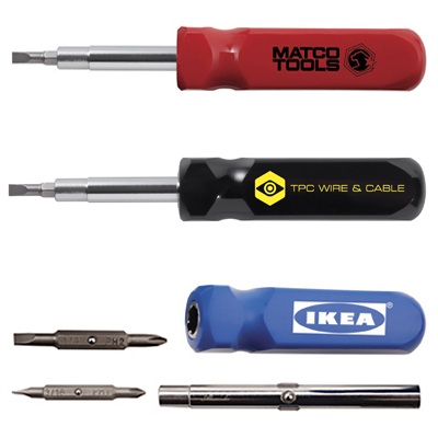 6 in 1 Screwdrivers with custom imprint