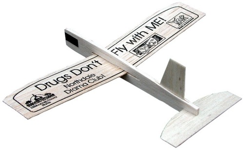 8" Printed Balsa Wooden Airplanes