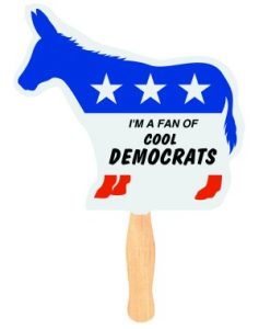 Democratic Donkey Political Campaign Hand Fans